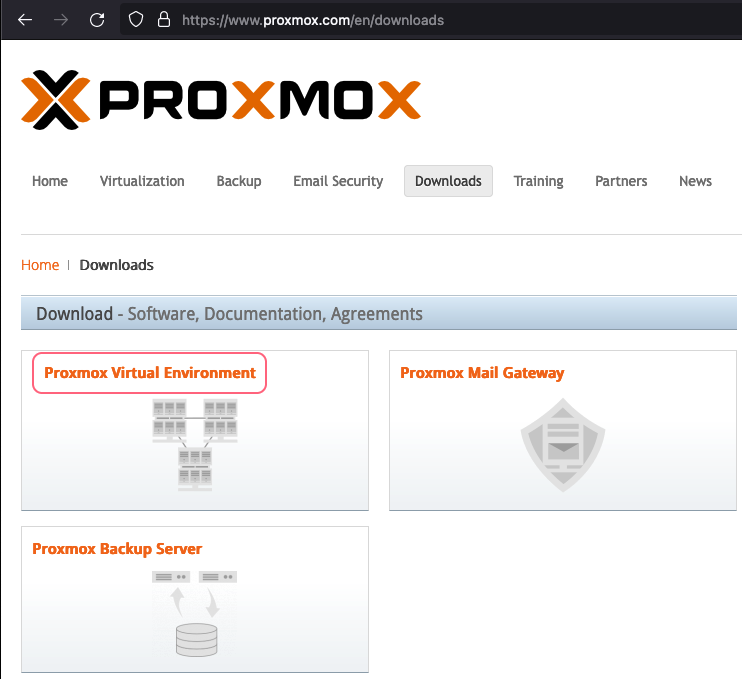 Proxmox Download Page